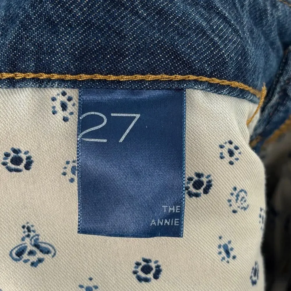 ANTHROPOLOGIE Pilcro The Annie Wide Leg Ultra High Rise Paint Splatter Jeans 27
